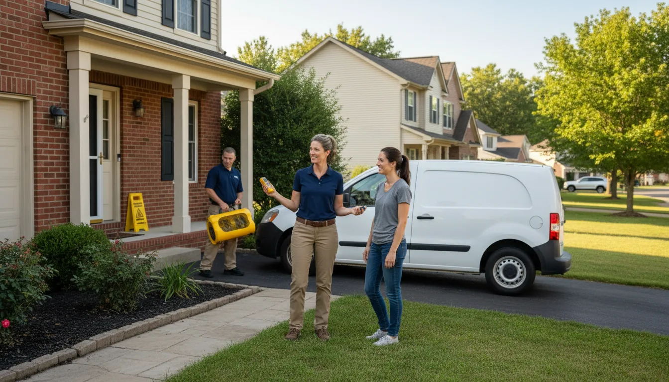 Residential water damage restoration in Drifting, PA
